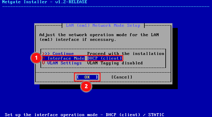 pfSense DHCP Static selection pfSense DHCP Static selection
