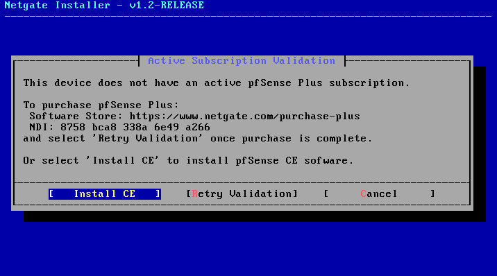 pfSense install CE pfSense install CE