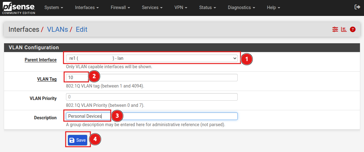 pfSense adding VLANs pfSense adding VLANs