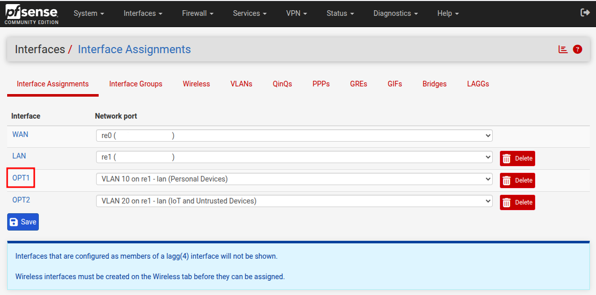 pfSense changing Interface name pfSense changing Interface name
