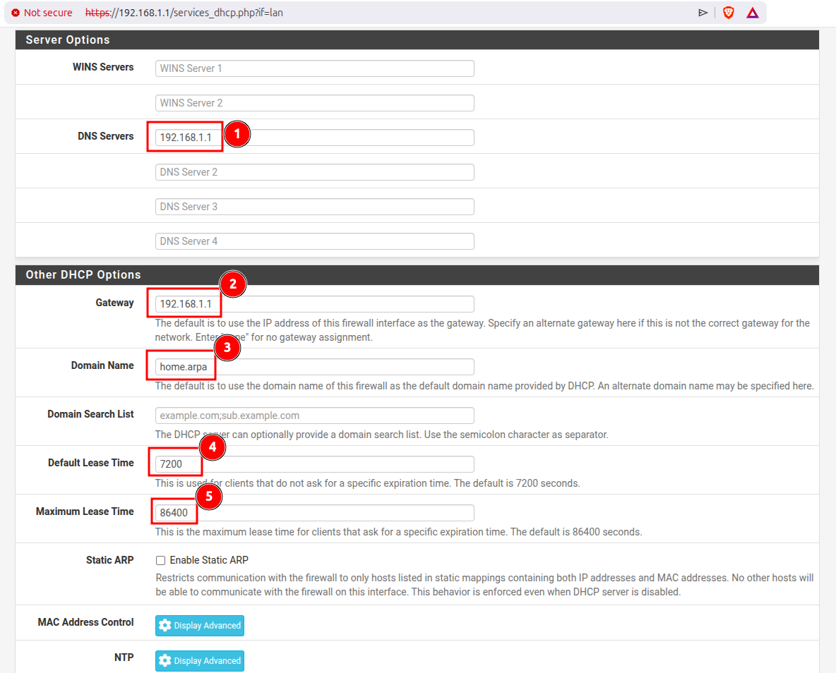 pfSense activating DHCP on LAN pfSense activating DHCP on LAN